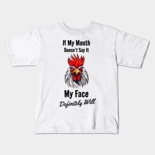 Angry Face Rooster Kids T-Shirt